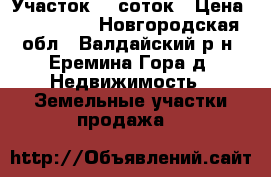 Участок 15 соток › Цена ­ 192 000 - Новгородская обл., Валдайский р-н, Еремина Гора д. Недвижимость » Земельные участки продажа   